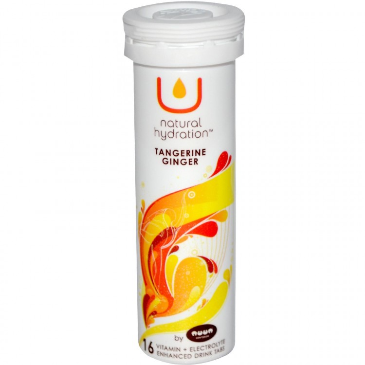 Nuun Hydration, Vitamin + Electrolyte Enhanced Drink Tabs, Tangerine Ginger, 16 Tablets 