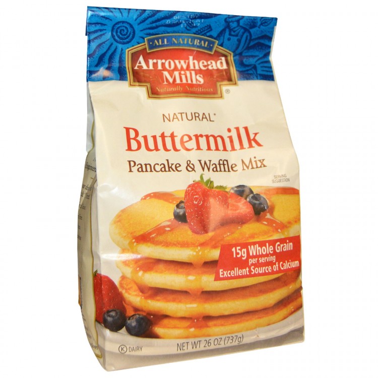 Arrowhead Mills, Natural Pancake and Waffle Mix, Buttermilk, 26 oz (737 g)